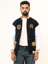 Navy Blue New York Varsity Jacket (Unisex)