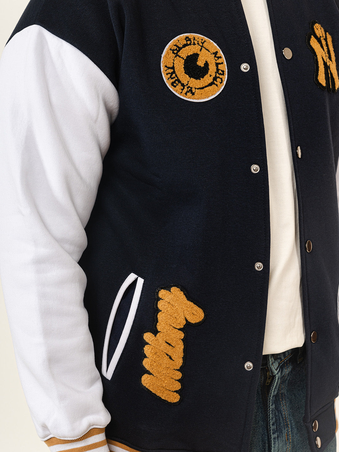 Navy Blue New York Varsity Jacket (Unisex)