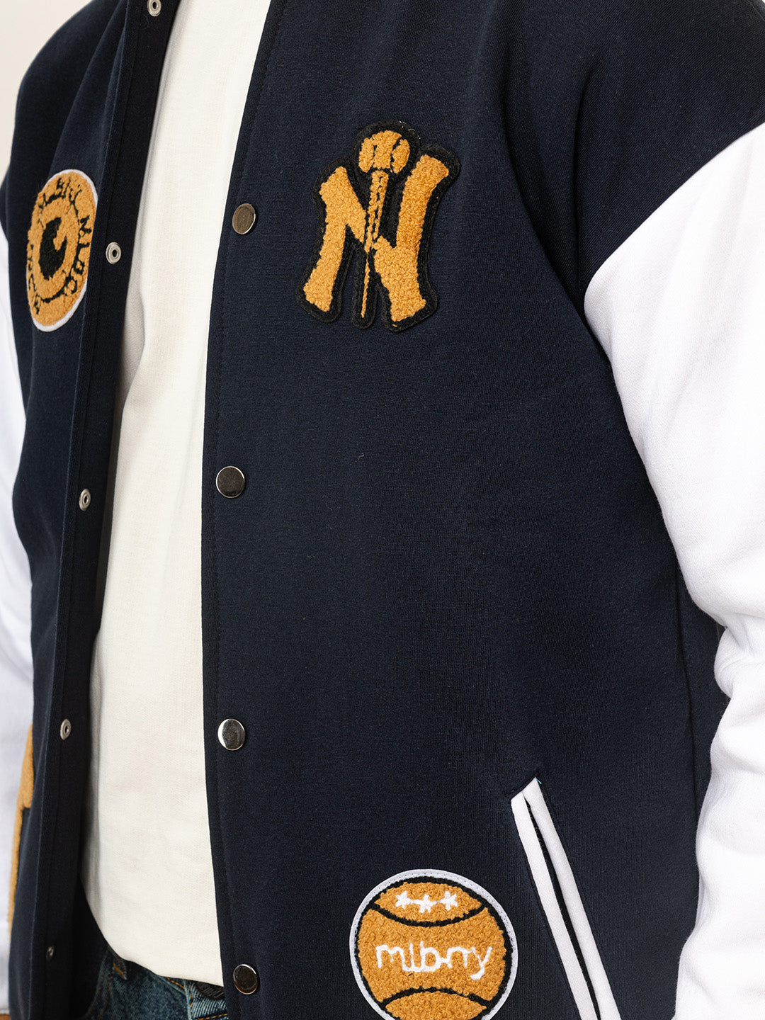 Navy Blue New York Varsity Jacket (Unisex)