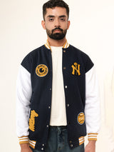 Navy Blue New York Varsity Jacket (Unisex)