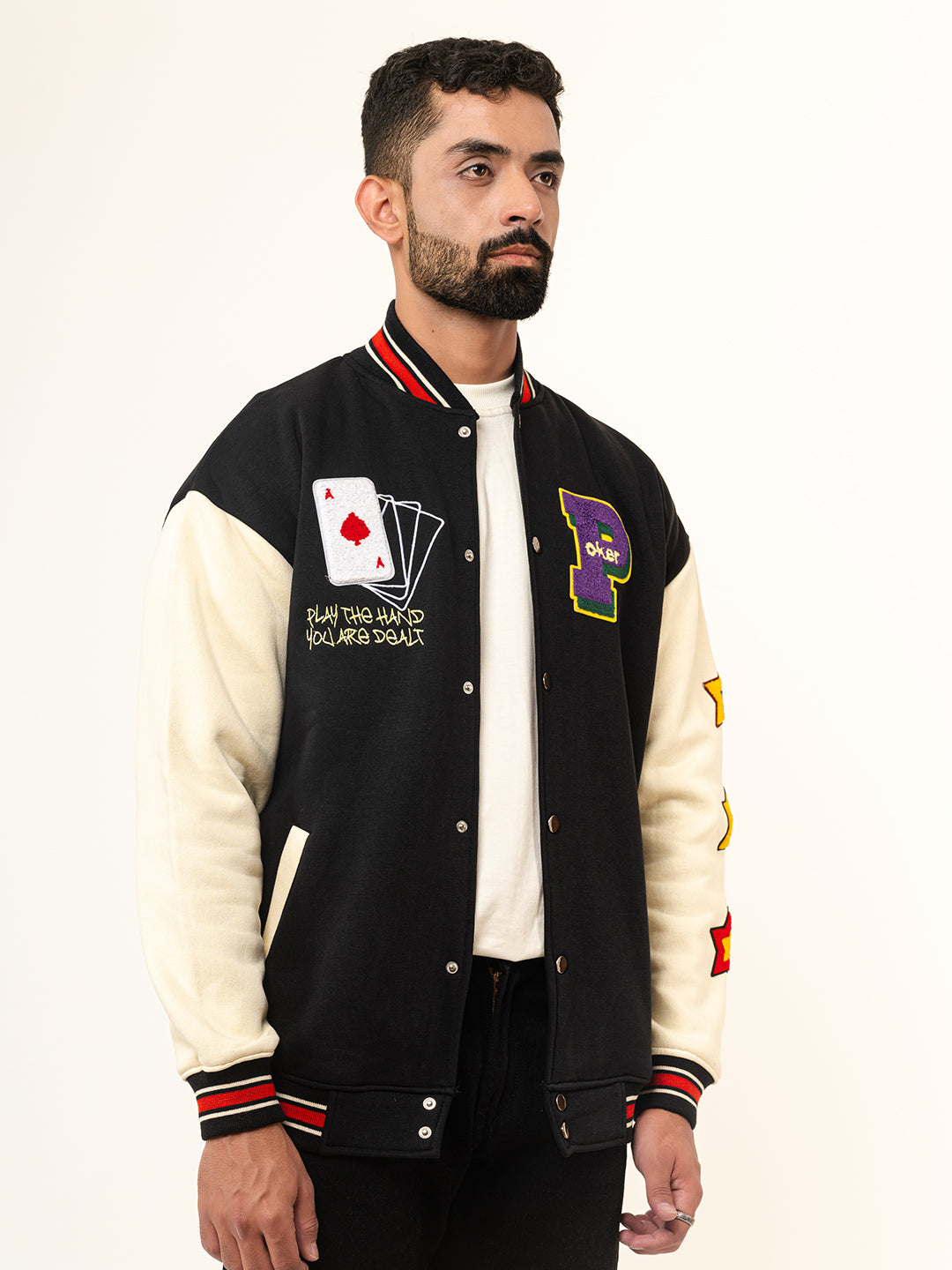 Black Poker Varsity Jacket (Unisex)