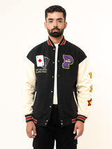 Black Poker Varsity Jacket (Unisex)