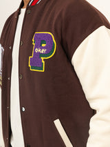 Brown Poker Varsity Jacket (Unisex)