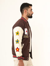 Brown Poker Varsity Jacket (Unisex)