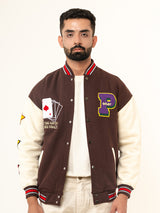 Brown Poker Varsity Jacket (Unisex)