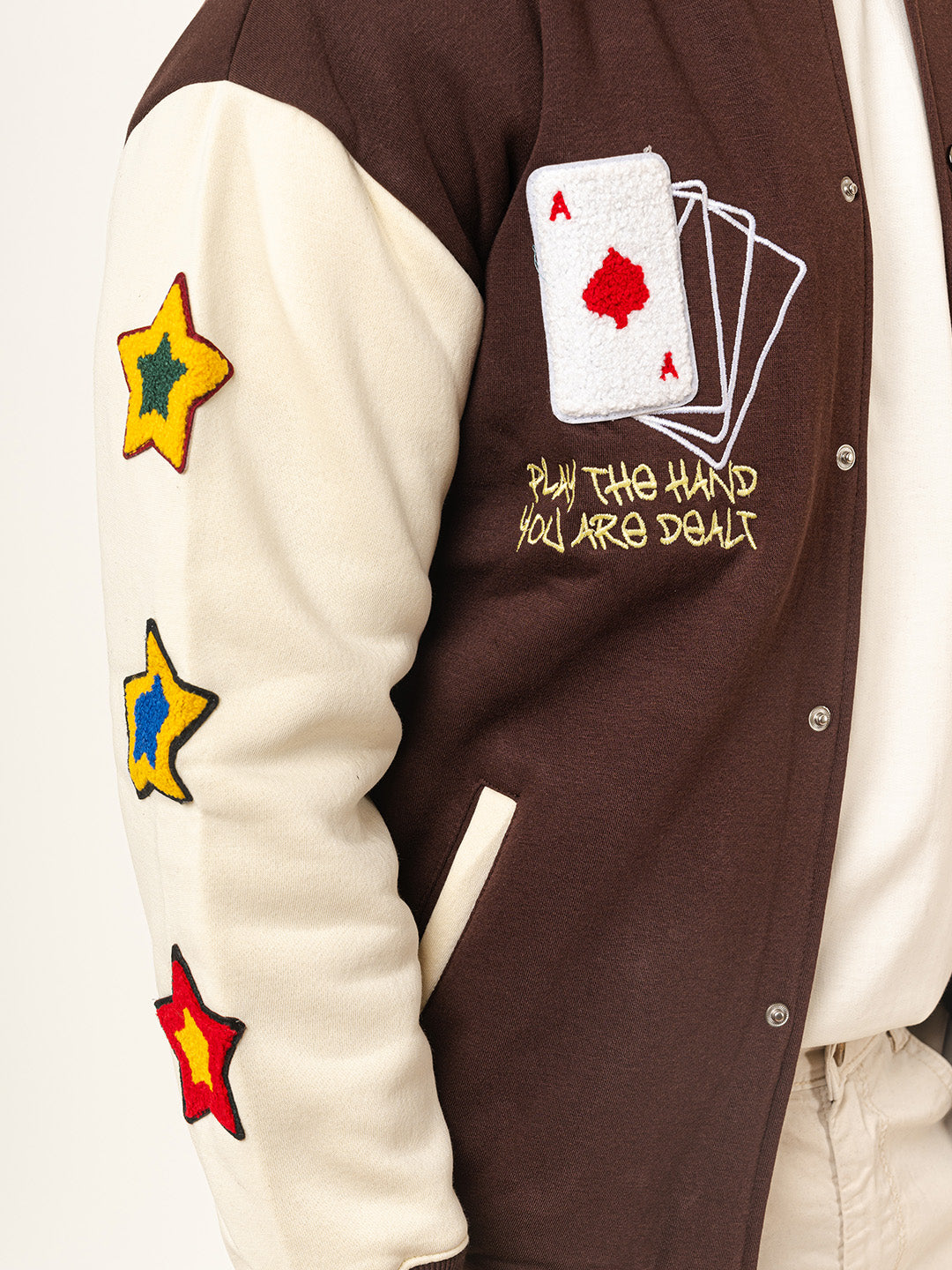 Brown Poker Varsity Jacket (Unisex)