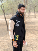 Black F Varsity Jacket (Unisex)