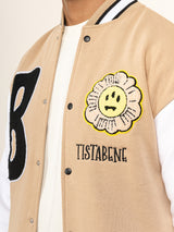 Beige B Varsity Jacket