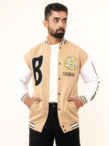 Beige B Varsity Jacket