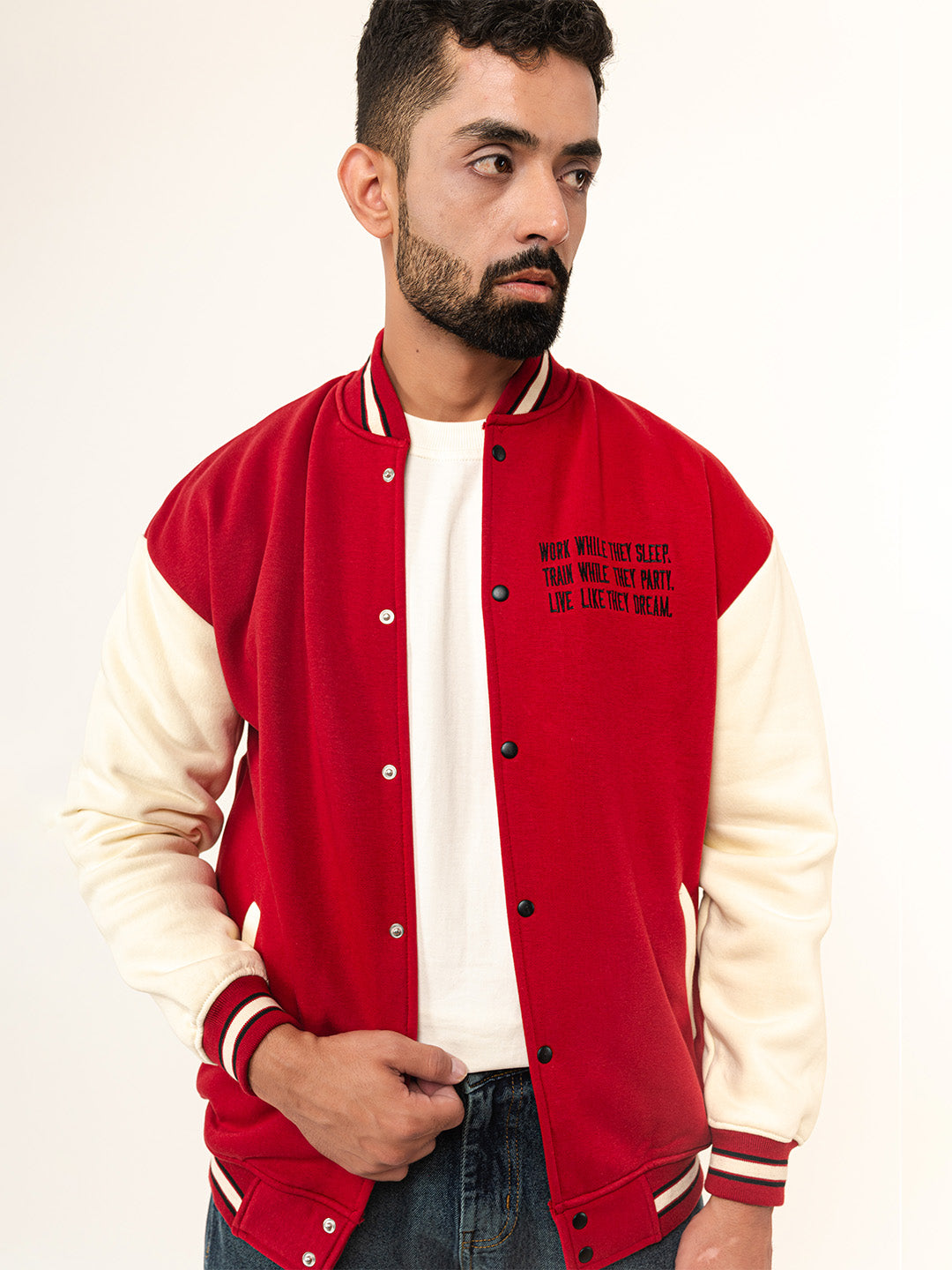 Red Chicago Varsity Jacket (Unisex)