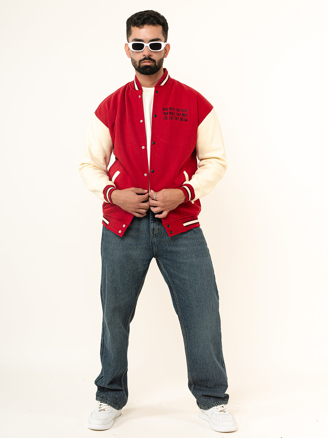 Red Chicago Varsity Jacket (Unisex)