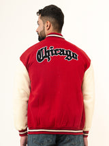 Red Chicago Varsity Jacket (Unisex)