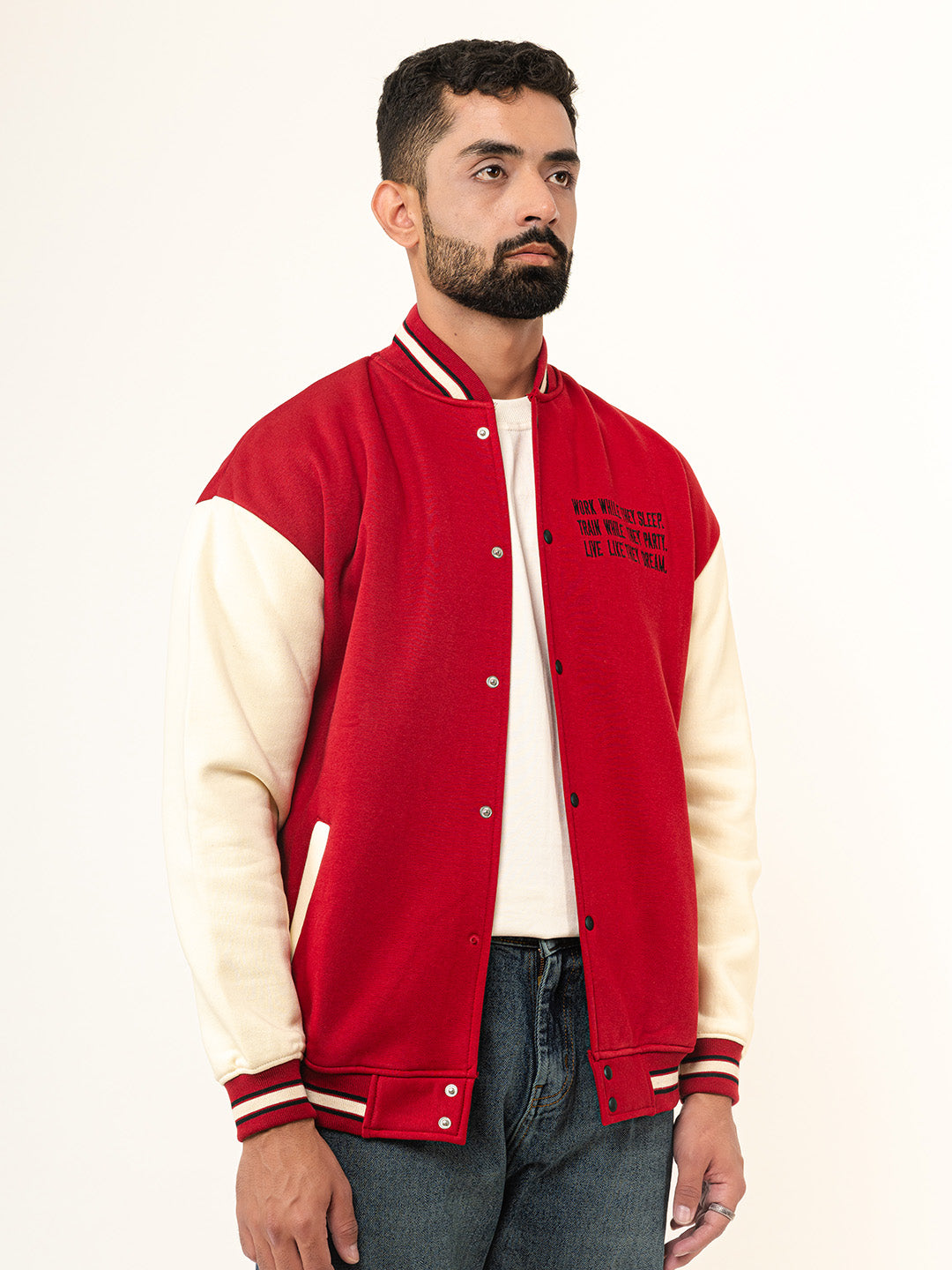 Red Chicago Varsity Jacket (Unisex)