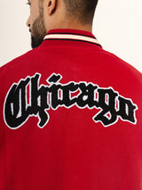 Red Chicago Varsity Jacket (Unisex)