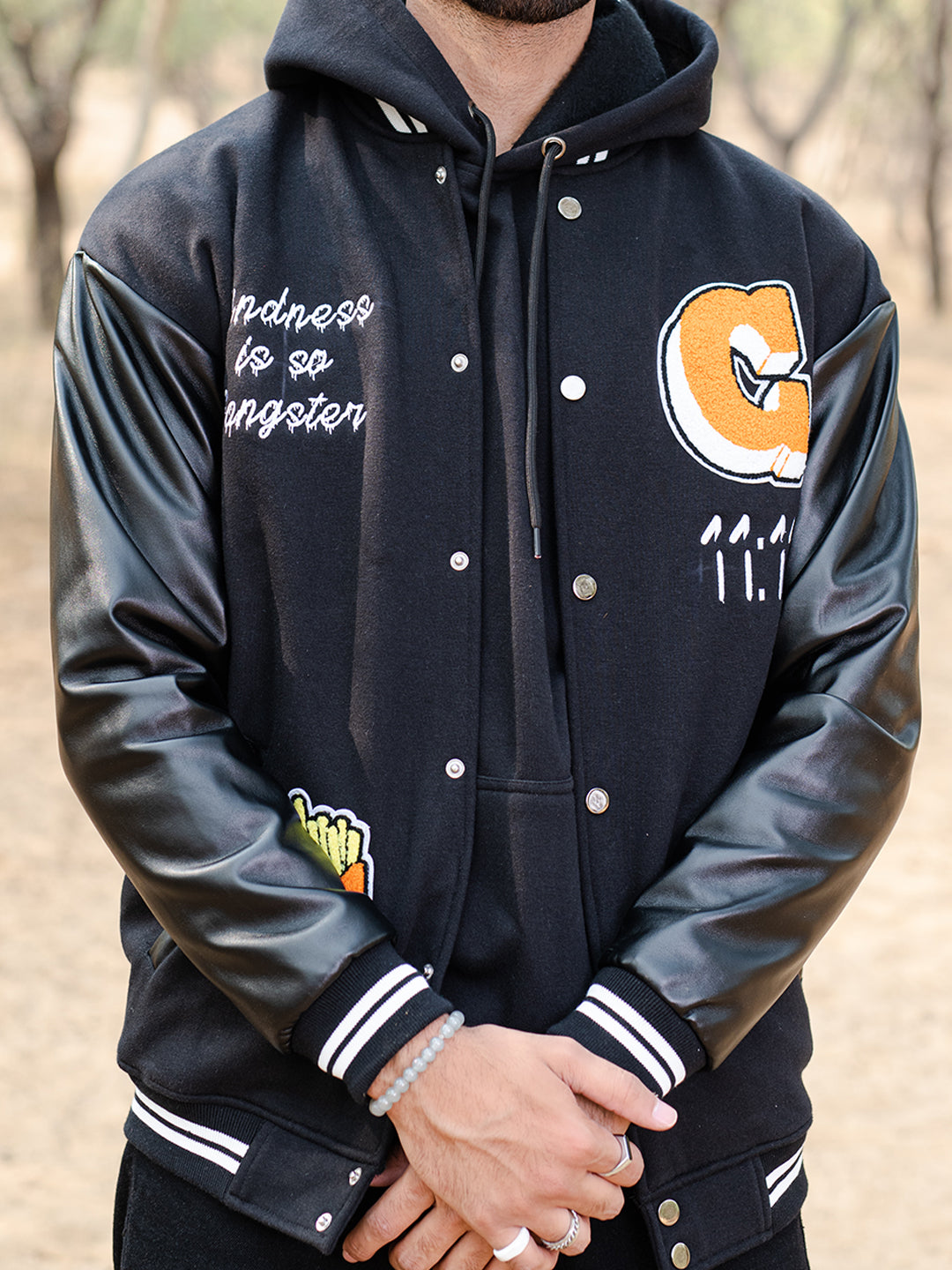 Letterman jacket without hot sale leather sleeves