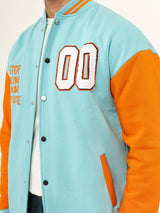 Sky Blue Baseball Varsity Jacket (Unisex)