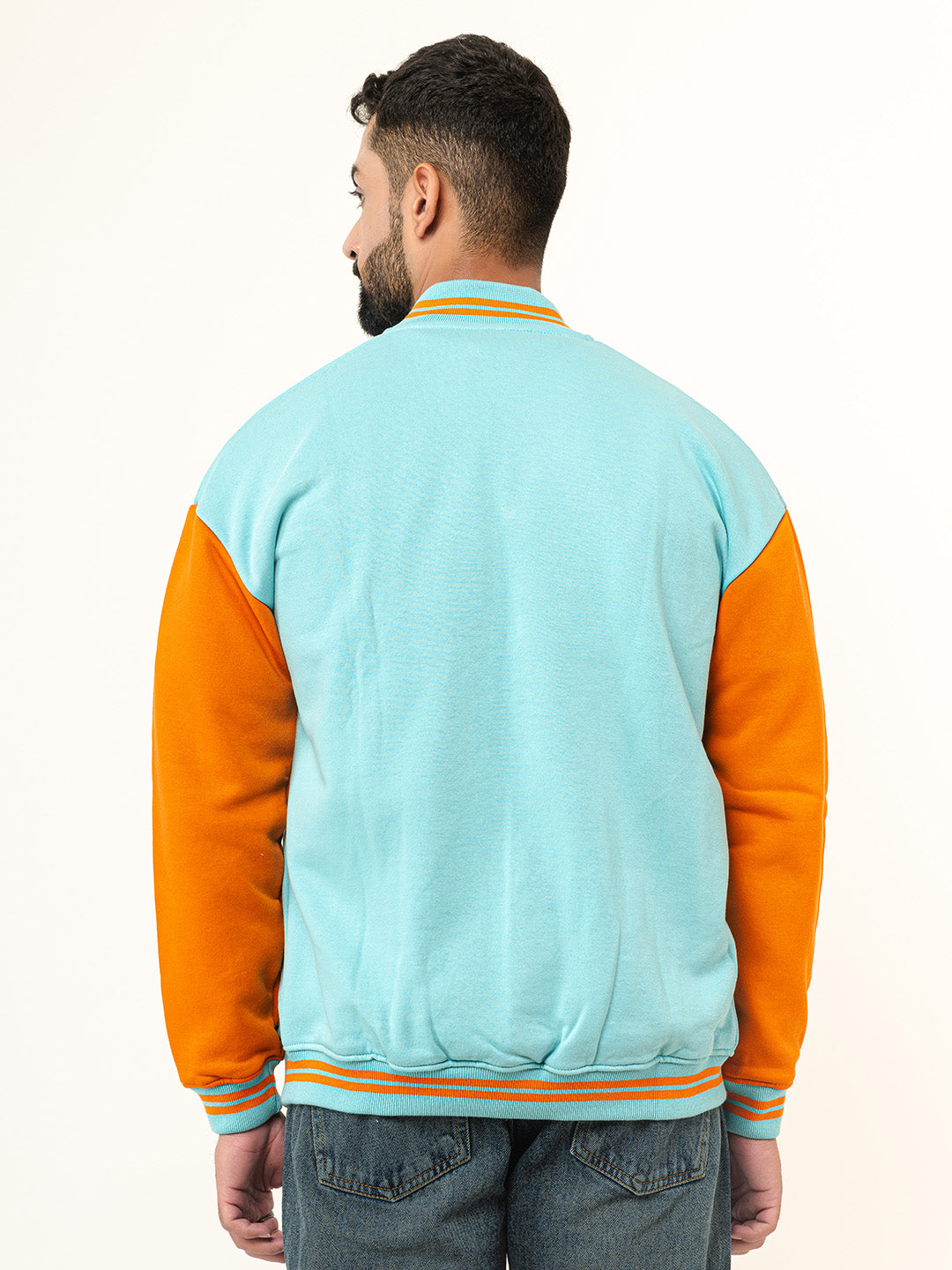 Sky Blue Baseball Varsity Jacket (Unisex)