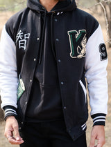 Black K Varsity Jacket (Unisex)