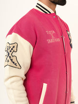 Pink B Tista X Tarefaan Varsity Jacket