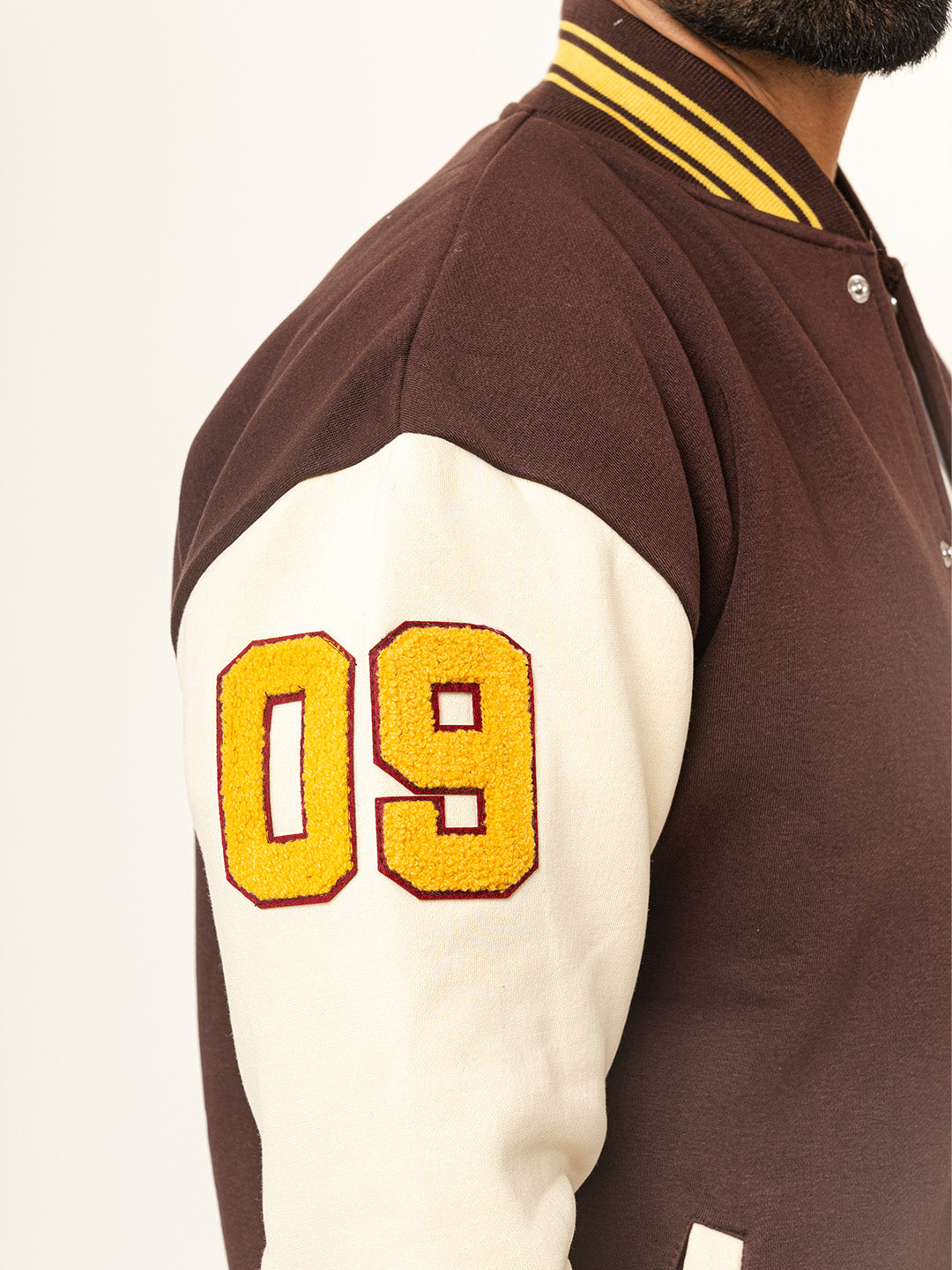 Brown God Of Hope Printed Varsity Jacket (Unisex)