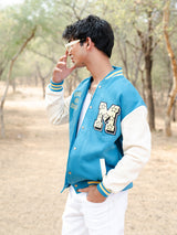 Teal Blue M Varsity Jacket (Unisex)