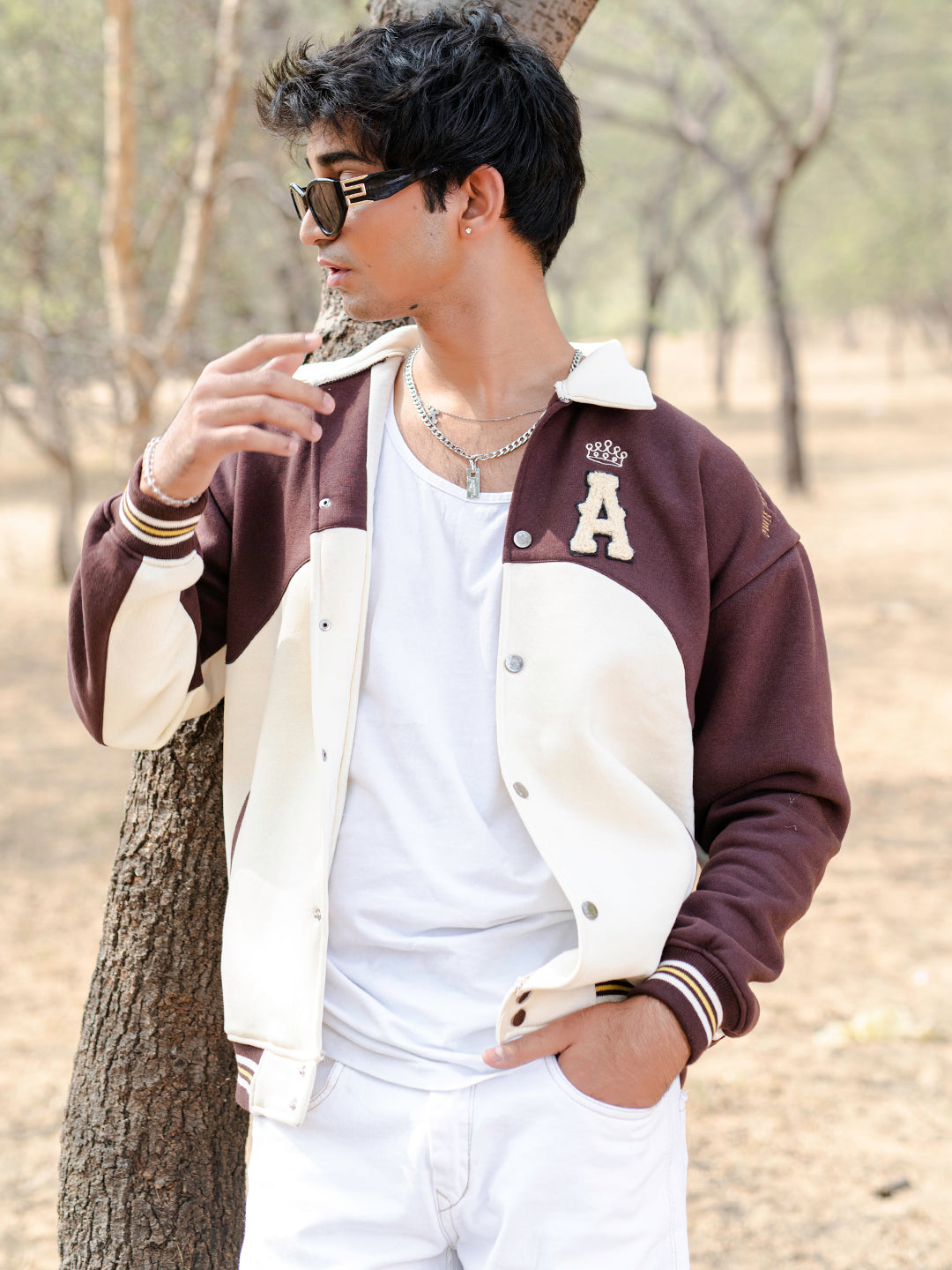 Brown A Varsity Jacket (Unisex)