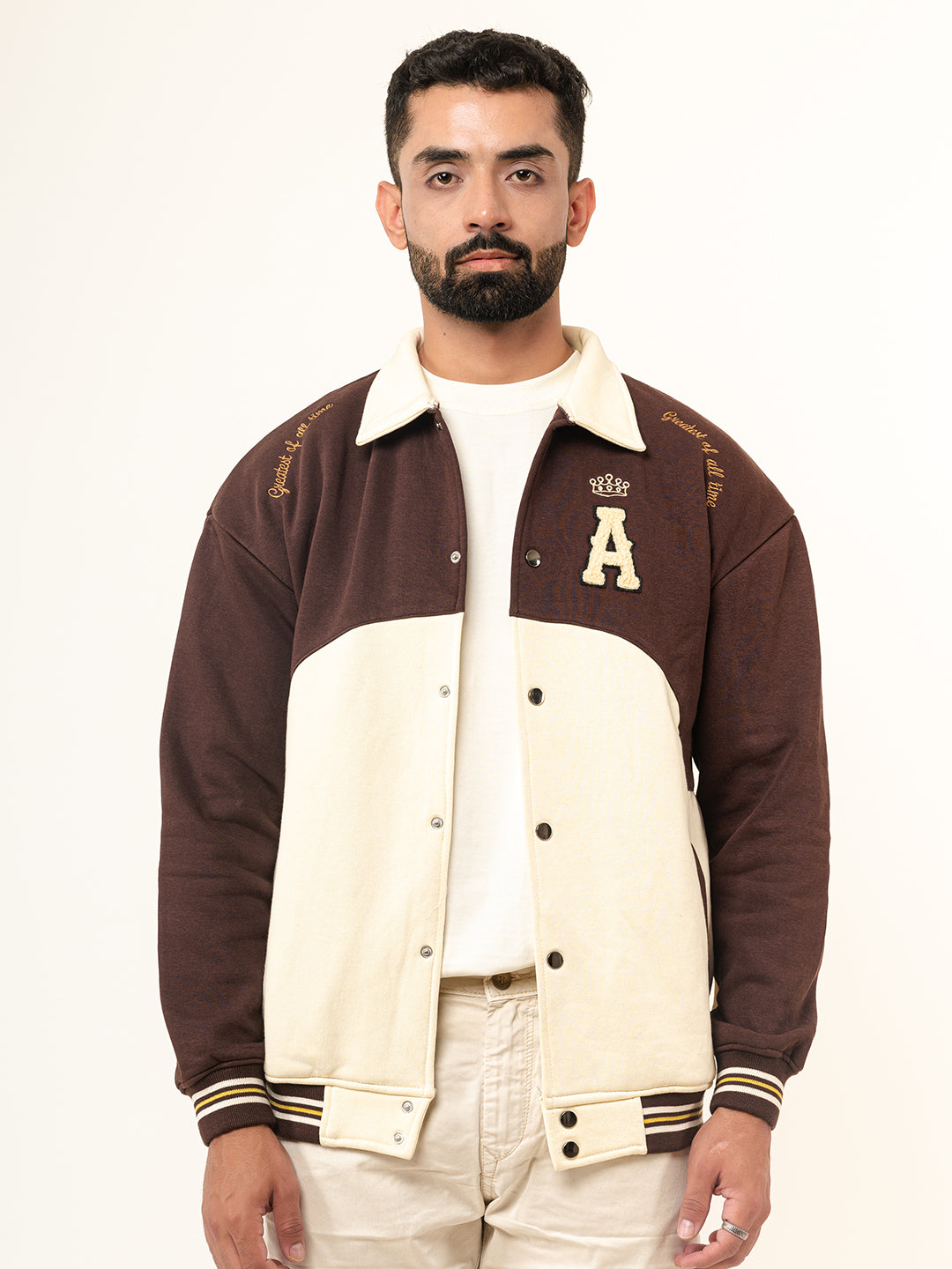 Brown A Varsity Jacket (Unisex)