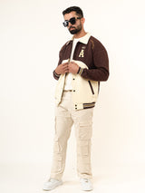 Brown A Varsity Jacket (Unisex)