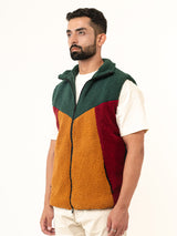 Multi Color Block Fleece Sherpa Jacket (Unisex)