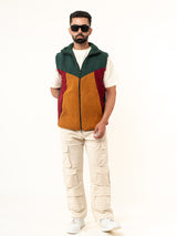 Multi Color Block Fleece Sherpa Jacket (Unisex)