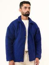 Blue Fleece Sherpa Jacket