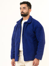 Blue Fleece Sherpa Jacket