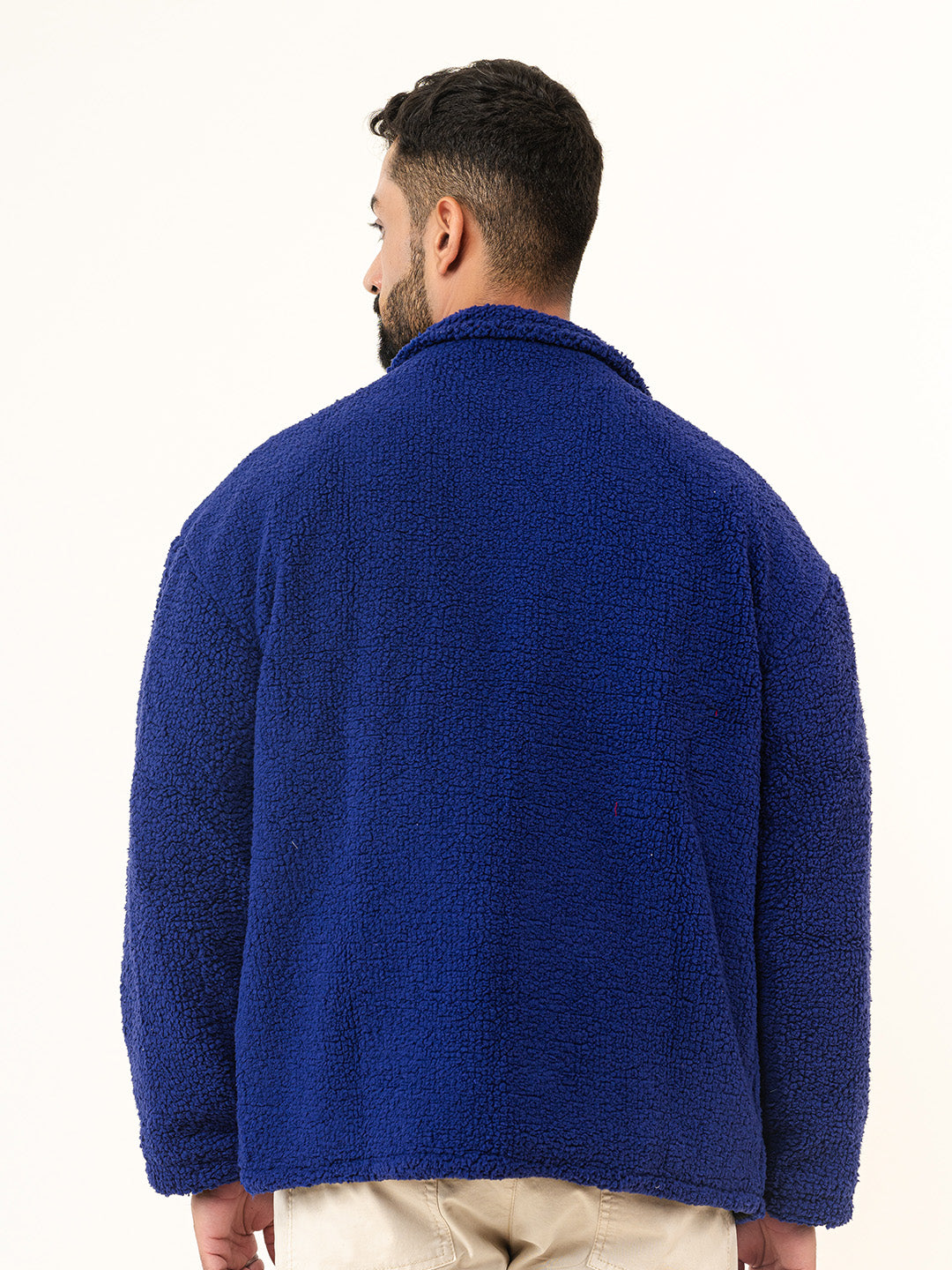 Blue Fleece Sherpa Jacket