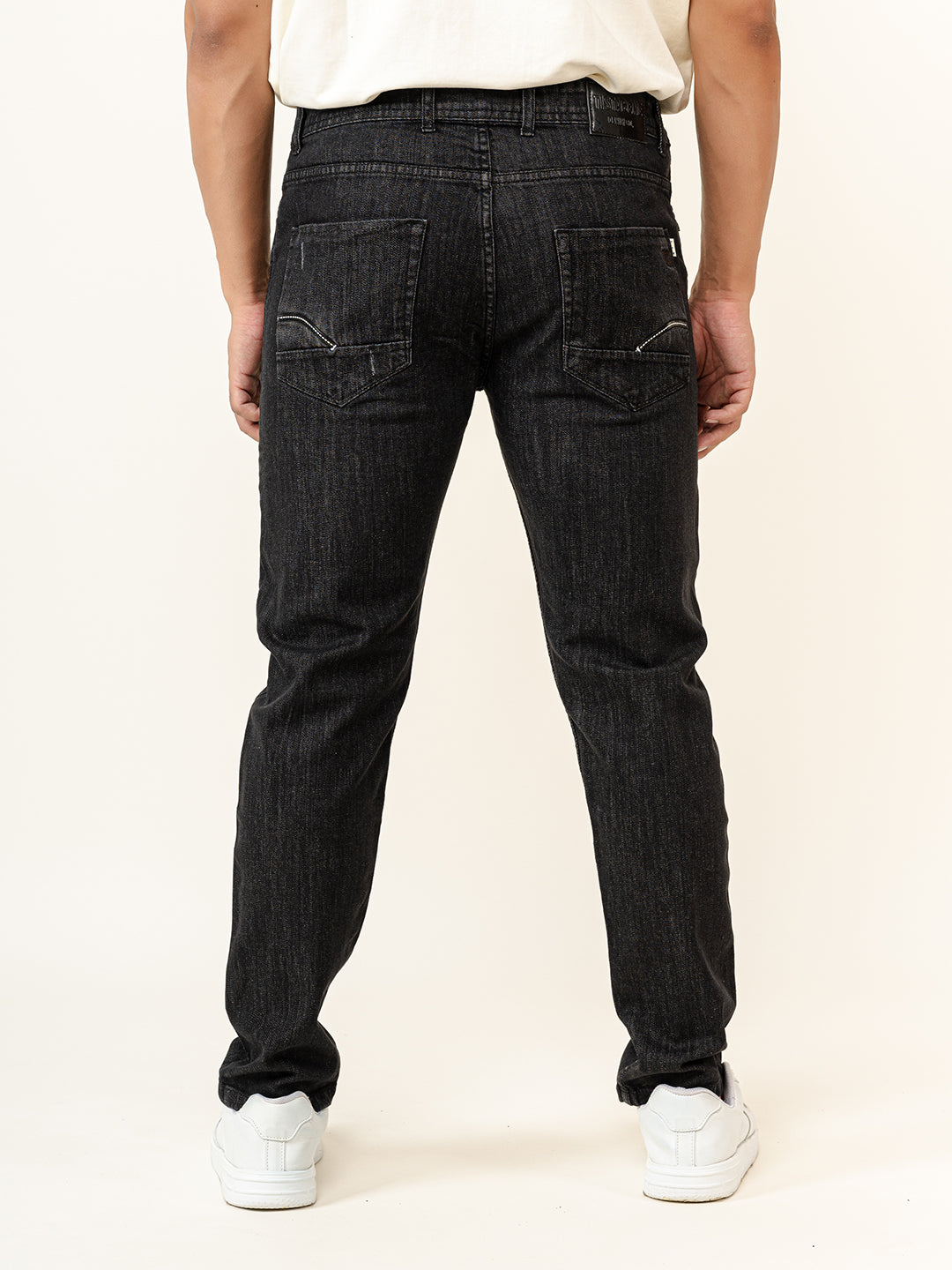 Black Denim Ankle Length Stretchable Men's Jeans