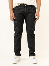 Black Denim Ankle Length Stretchable Men's Jeans