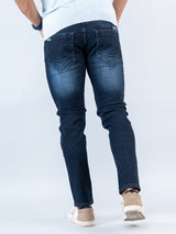 Dark Blue Skinny Ankle Fit Mens Denim Jeans