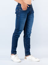 Dark Blue Skinny Ankle Fit Mens Denim Jeans