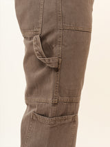 Brown Straight Fit Denim Cargo