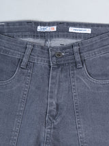 Grey Comfort-Fit Cargo Denim Jeans