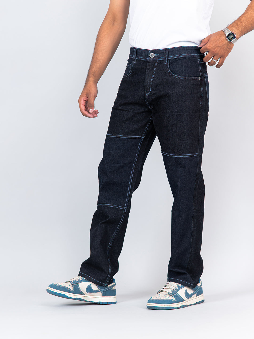 Shaka Wear Mens 12oz raw denim pants classic straight rigid jeans Black  Twill - Walmart.com