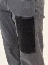 Grey Straight Fit Denim Jeans