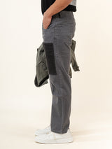 Grey Straight Fit Denim Jeans