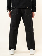 Black Straight Fit Denim Jeans