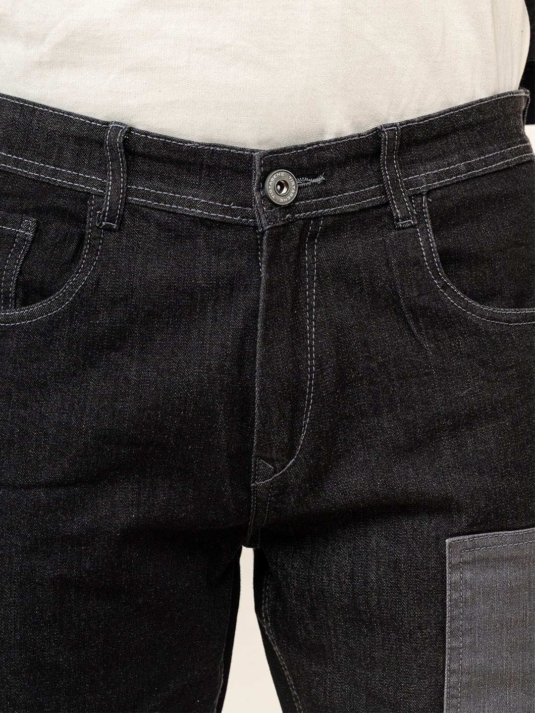 Black Straight Fit Denim Jeans