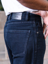 Navy blue denim jeans