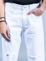 white denim jeans