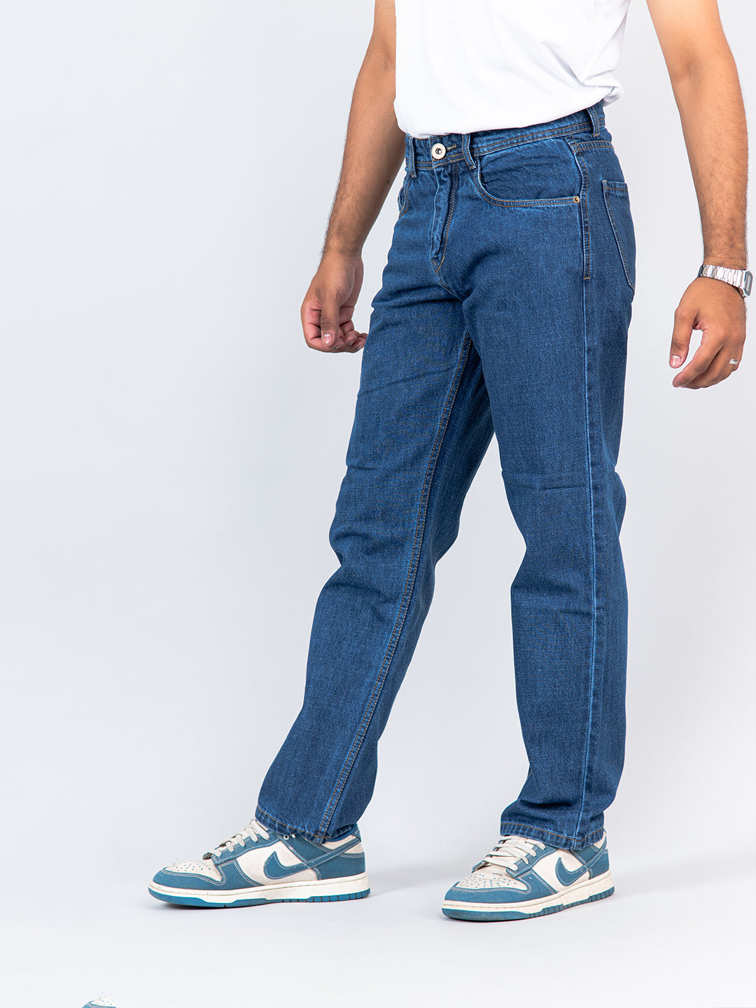 Blue Straight Fit Mens Jeans