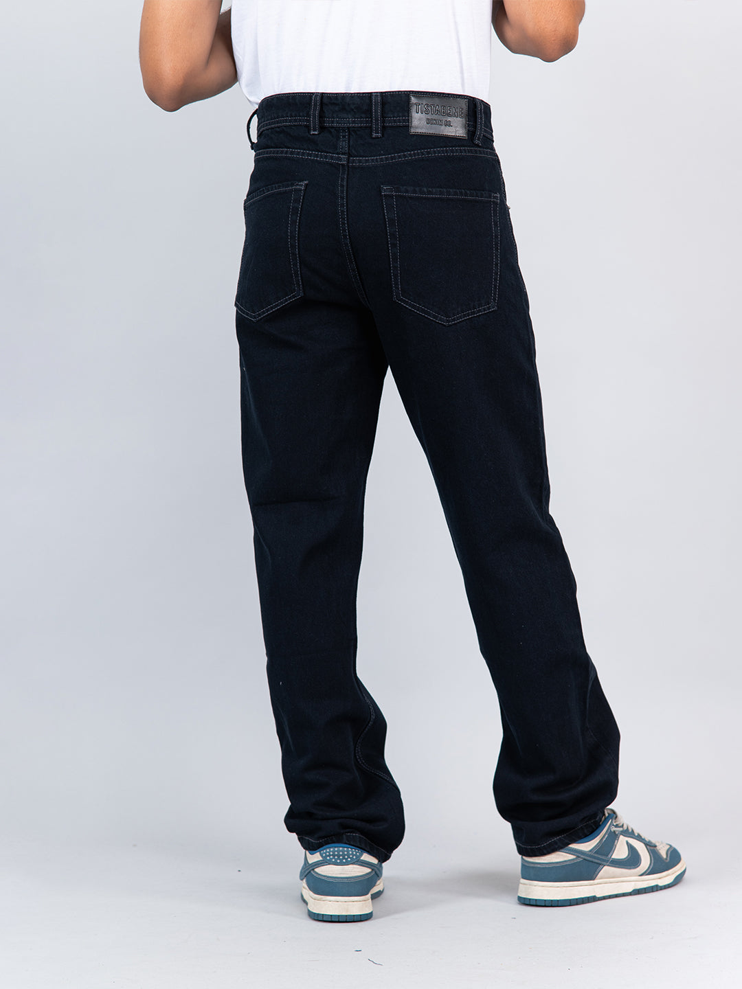 Navy Blue Straight Fit Mens Jeans