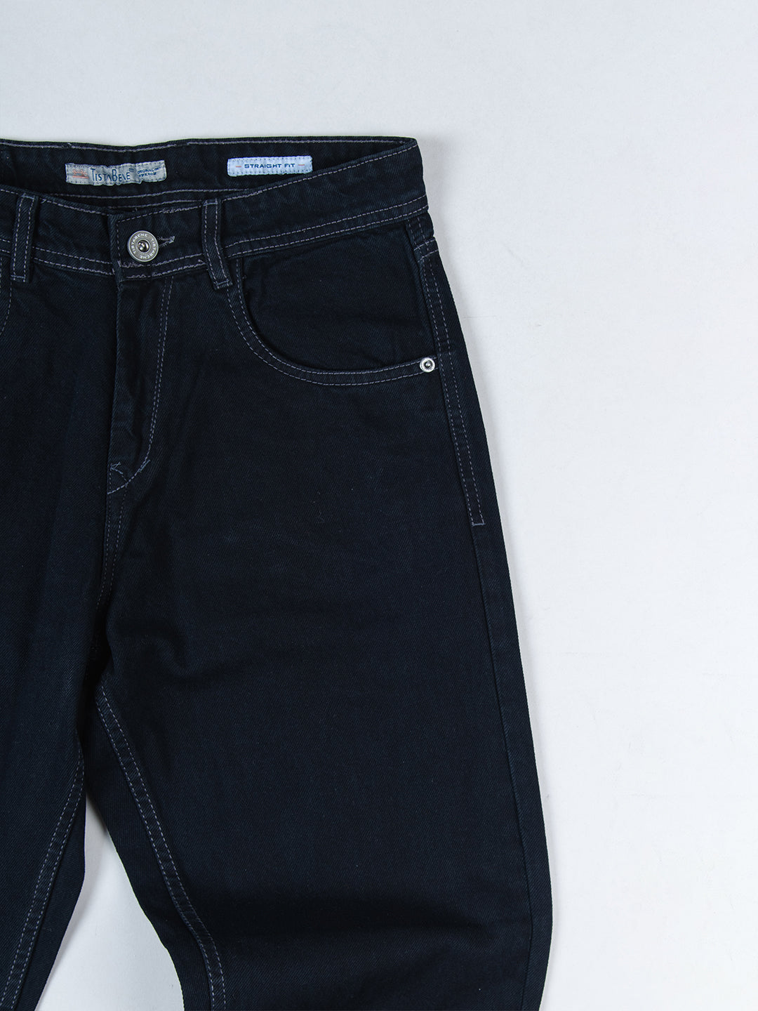 Navy Blue Straight Fit Mens Jeans