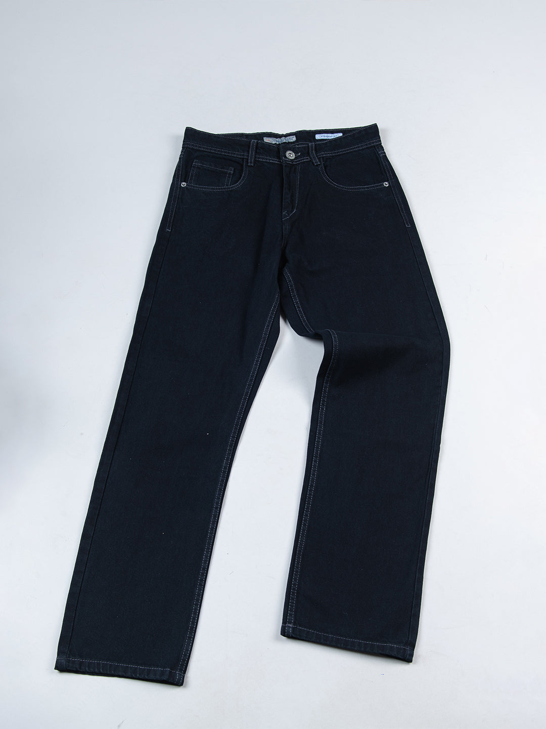 Navy Blue Straight Fit Mens Jeans